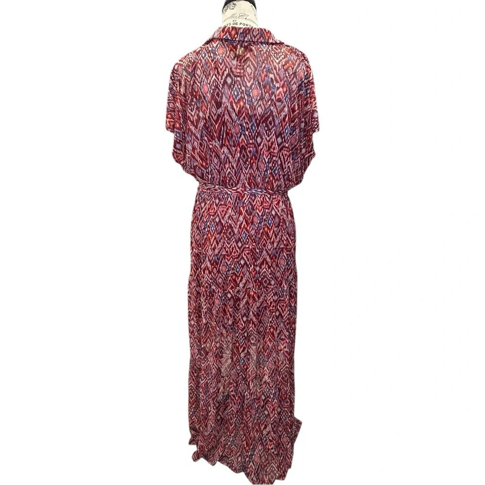 Stella & Julie Mesh Knit Ikat Maxi Dress NWOT - Picture 6 of 8
